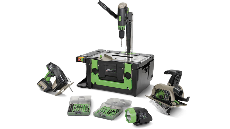 Illustration for article titled This Tiny Toolbox Transforms Into an Entire Woodshop